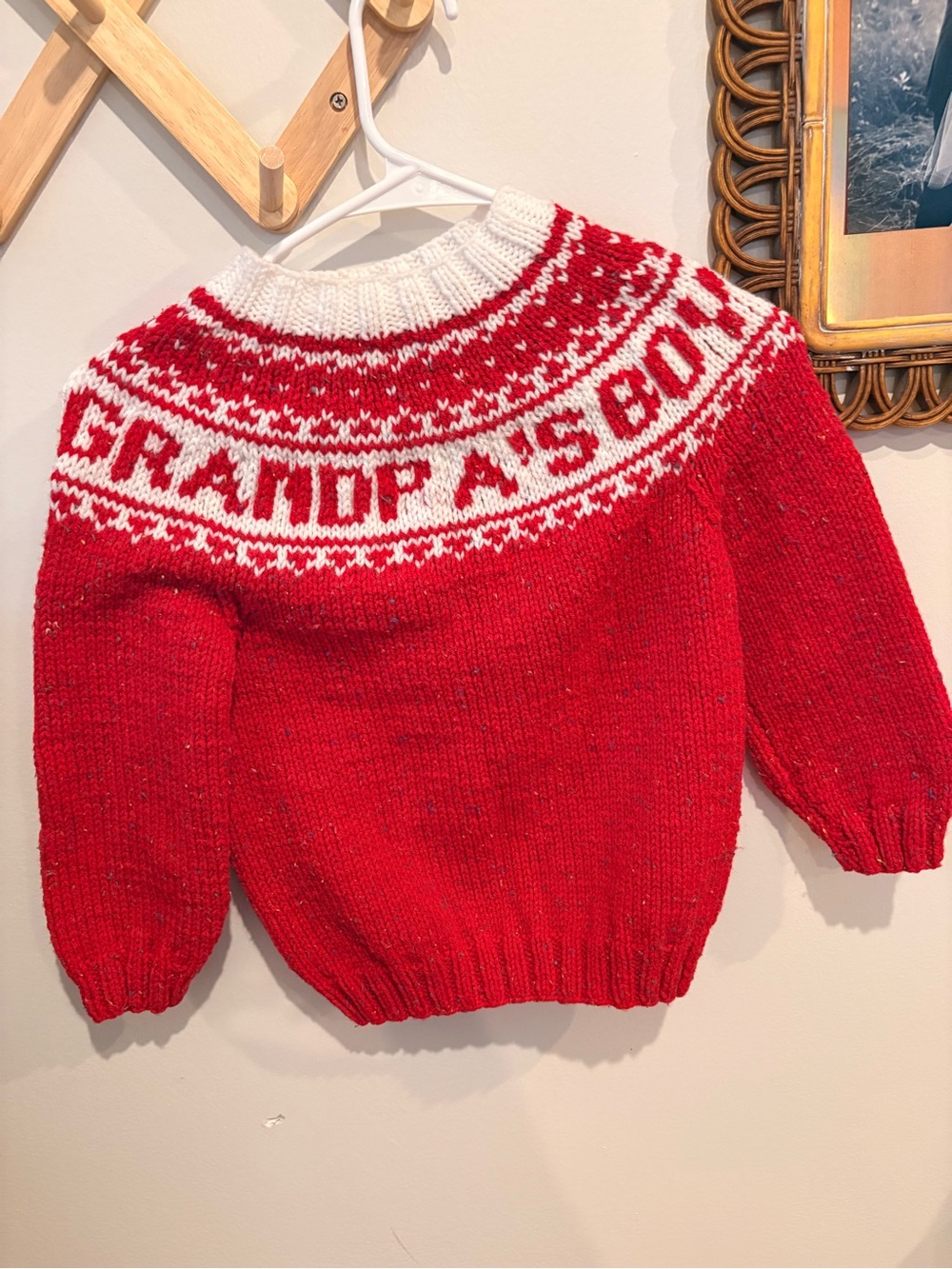Vintage Hand-knit Sweater “Grandpa’s Boy”